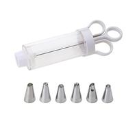 Set siringhe per decorare dessert Iniettore per riempimento glassa cupcake con 5 ugelli per glassa Strumento per decorare torte Iniettore per riempimento glassa cupcake facile da usare