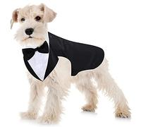 Set smoking e bandana per cani, smoking formale in PET, per feste di matrimonio, matrimonio, Natale, compleanni (stile carino, M)