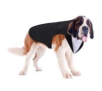 Set smoking e bandana per cani, smoking formale in PET, per feste di nozze, con papillon e camicia, per matrimoni, Natale, compleanni (stile carino, XXL)
