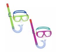 Set snorkeling freestyle, 7-14 anni, 2 colori assortiti, protezione uv, lenti in policarbonato