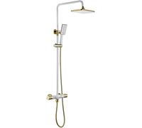 Set soffione doccia a pioggia regolabile - Rubinetto doccia portatile a 3 impostazioni con tubo flessibile - Esperienza spa a parete per un bagno lussuoso e relax