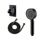Set soffione doccia ad alta pressione con tubo flessibile da 1,5 m e supporto a parete, potente risparmio idrico regolabile(1 Set)