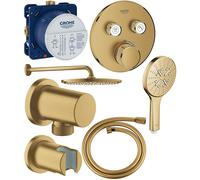 Set soffione doccia con braccio Grohe Rainshower 26066GN0, rubinetto per vasca e doccia Grohe Grohtherm SmartControl 29119GN0, 26574GN0, 27057GN0, 35600000, 27074GN0, 28362GL1