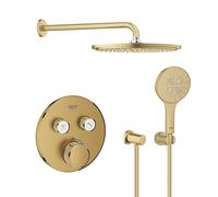 Set soffione doccia con braccio Grohe Rainshower 26066GN0, rubinetto per vasca e doccia Grohe Grohtherm SmartControl 29119GN0, 26574GN0, 27057GN0, 27074GN0, 28362GL1