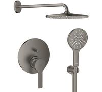 Set soffione doccia con braccio Grohe Rainshower 26558AL0, rubinetto per vasca e doccia Grohe Lineare 24064AL1, 26574AL0, 26658AL0, 28362A01