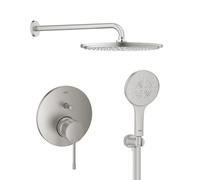 Set soffione doccia Grohe Rainshower 26066DC0, rubinetto per vasca e doccia Grohe Essence 24058DC1, 26574DC0, 26658DC0, 28362DC1
