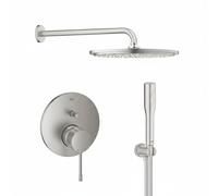 Set soffione doccia Grohe Rainshower 26066DC0, rubinetto per vasca e doccia Grohe Essence 24058DC1, 26658DC0, 27400DC0, 28362DC1