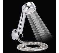 Set soffione Doccia in Acciaio Inossidabile a Risparmio idrico con Tubo Flessibile e Supporto per Aumentare la Pressione del Filtro - Aggiornamento Perfetto del Bagno per docce ecologiche