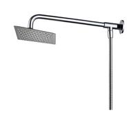 Set soffione per for doccia a pioggia quadrato in per for acciaio include per