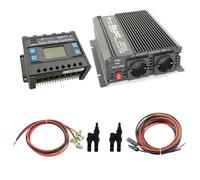 Set Solare 20A 1000 W Inverter Regolatore Di Carica Spina Cavo 12V PV