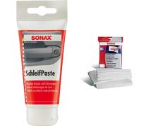 Set SONAX Pasta Abrasiva senza Silicone Auto 75 ML Incl. Poliervliestücher