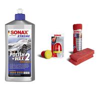 Set SONAX Xtreme Polish + Wax 2 Hybrid Npt 500 ML Incl. Teli IN Microfibra