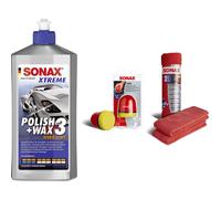 Set SONAX Xtreme Polish + Wax 3 Hybrid Npt 500 ML Incl. Teli IN Microfibra