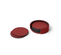 Set Sottobicchieri Dionisio - Vera Pelle Rosso Ferrari - Eglooh