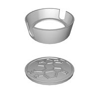 Set Sottobicchieri Molecola Serotonina con Supporto Stampato 3D Chimica Regalo