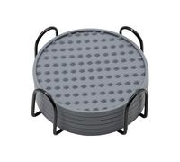 Set Sottobicchieri Silicone 6 pz Tamponi Resistenti al Calore con Supporto per B