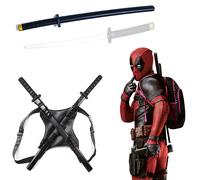 Set Spade Deadpool Ninja Samurai Cosplay Bambini Halloween Gomma Marvel PU