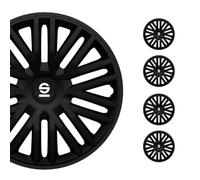 Sparco Set Copricerchi 4 Pezzi Bergamo 16 Pollici Nero