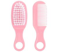 Set Spazzola e Pettine Massaggio per Bambino Bambina 1 Pezzo Plastica Rosa | Design a Denti Circolari, Uso Fluido, Delicato Sul Cuoio Capelluto, per Cura Quotidiana