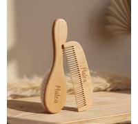 Set spazzola e pettine per neonati in legno con nome | Little Dutch – Senza personalizzazione