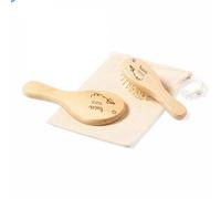 Set Spazzola Neonato Personalizzato con nome e data Spazzola Morbida e Specchio Personalizzati con Nome Legno Naturale Idea Regalo Natale Nascita Ser per la Cura del Bambino Bambina
