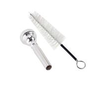 Set Spazzola Pulizia Tromba e Bocchino Argentato C507a | Metallo e Plastica, per Principianti e Appassionati Professionisti, Include Pennello Detergente