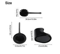 Set Spazzola Pulizia WC e Stantuffo con Supporto Forte per Facile Accesso