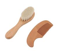 Set Spazzola, Spazzola e Pettine per Bambini Elementi Essenziali per il Bambino Set di Spazzole e Pettine per Bambini in Legno Composito e Lana Set Multifunzione per Capelli da