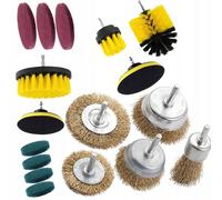Set Spazzole Avvitatore - Attacco 1/4" | Ottone/Acciaio | per Auto