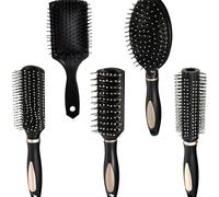 Set Spazzole Capelli - Pacchetto di 5 Spazzole Professionali per Capelli, Spazzola Districante, Ideale per Capelli Ricci e Trattati, con Spazzola per Coda Tirata e Spazzola Ricci