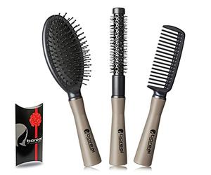 set spazzole capelli professionale. Spazzola pneumatica con picchi, pettine e rullo termico 16 mm. Confezionati in elegante box. Linea boreal professional. Ottima idea regalo.