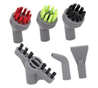 Set spazzole ergonomiche per pulitore a vapore Spazzole dure per fessure per pareti ricambio per 39N7A, 39N7V, 39N7H, 39N71, 39N72 Set ugelli Accessori per alte