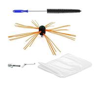 Set Spazzole per Camino in Nylon Robusto per Efficace Rimozione Fuliggine e Vent