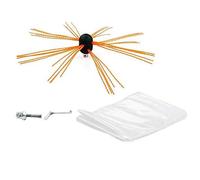 Set Spazzole per Camino in Nylon Robusto per Efficace Rimozione Fuliggine e Vent