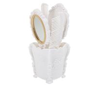 Set Spazzole per Chioma Vintage 5 Pezzi con Supporto da Tavolo