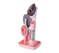 Set Spazzole Pulizia 4in1 per Cucina con Dispenser Sapone e Manico Lungo