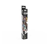 AK Interactive White Synthetic Hair Brush Set