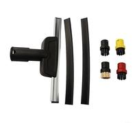 Set Spazzole Vapore per Karcher SC1-SC5 Accessori | Include raschietto pavimento, spazzole piccole, accessori plastica nera, per grandi superfici