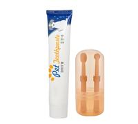 Set spazzolino da denti e dentifricio per cani, kit dentifricio per cani, anti tartaro, i cani migliorano l'igiene orale, contiene 1 tubetti x 70 g, 2 spazzolini da denti