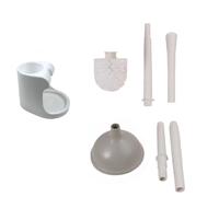 Set Spazzolino Spazzola WC 2 in 1 con Supporto Estraibile per Uso Bagno
