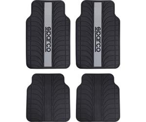 Set SPC1913 completo tappetini auto in pvc universale nero/grigio SPARCO