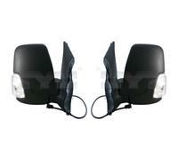 Set Specchi Retrovisori Esterni Con Luci Di Direzione Per Ford Transit Kasten