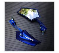 Set Specchietti Retrovisori 2 Pezzi Per Motocicletta Lato Sinistro Destro Viti Da 8 Mm 10 Mm Specchietti Retrovisori Universali Parti Di Ricambio Motociclette(Blue)