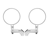 Set Specchietti Retrovisori Moto Per 7/8 22mm Manubrio Terminale Moto Specchietti Con Standard Barra Inserimento Retrovisore(SILVER-CLEAR)