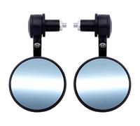Set Specchietti Retrovisori Moto Per Cafe Per Racer Moto Specchietto Confezione 2 Retrovisore 22 Mm 7/8 Pollici Universale Manubrio(Nero)