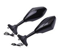 Set Specchietti Retrovisori Moto Per Suz&uki Per GSXR600 Per GSXR750 Moto Retrovisore Integrato Freccia Indicatore Direzione Laterale Specchietti(Gloss Black)