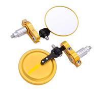 Set Specchietti Retrovisori Moto Per Y&amaha TDM850 TDM900 TDM 850 900 2000 7/8" 22 Mm Tondo Manubrio Pieghevole Laterale Moto Retrovisore Specchietto(Oro)