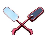 Set Specchietti Retrovisori Moto Per Z750 Z800 Z900 Z1000 Per V&ersys 650 1000 Specchietto Retrovisore Universale Moto Alluminio CNC 8 10 Mm(Rosso)