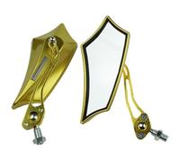 Set Specchietti Retrovisori Moto Universale Moto Bicicletta 8 Mm 10 Mm Laterale Scooter Quad Specchietto Retrovisore(Giallo)