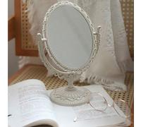 Set specchio da trucco vintage a doppia faccia, specchio da toletta classico pieghevole con supporto e specchio portatile, ingrandimento 1X/2X, per una perfetta cura, adatto per la toeletta da camera 